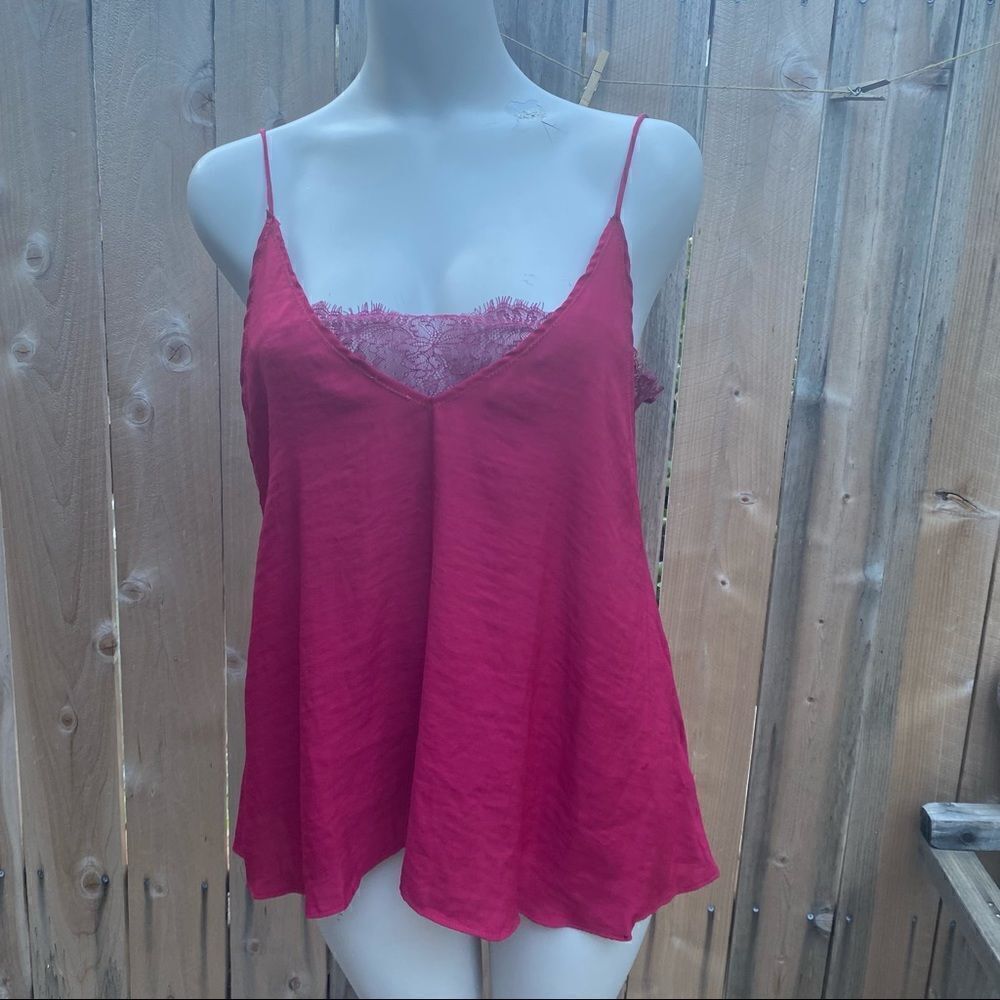 Free People | Deep V Bandeau Top pink size medium